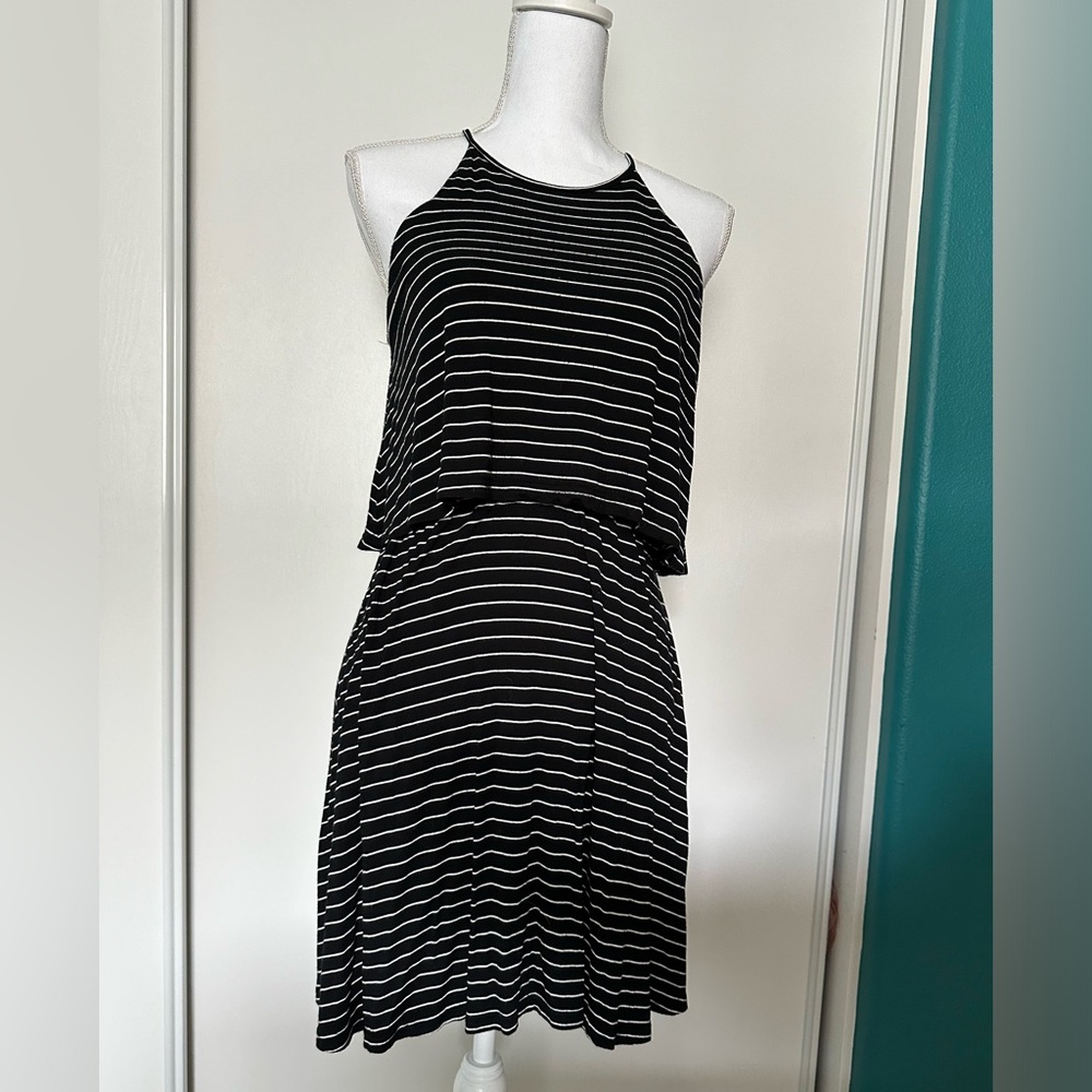 Francesca’s Jersey Tiered High Neck Dress